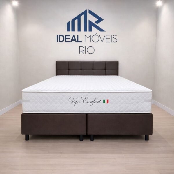 Colchão King Vip Confort + Base Box Simples – PAROPAS/BIOFLEX
