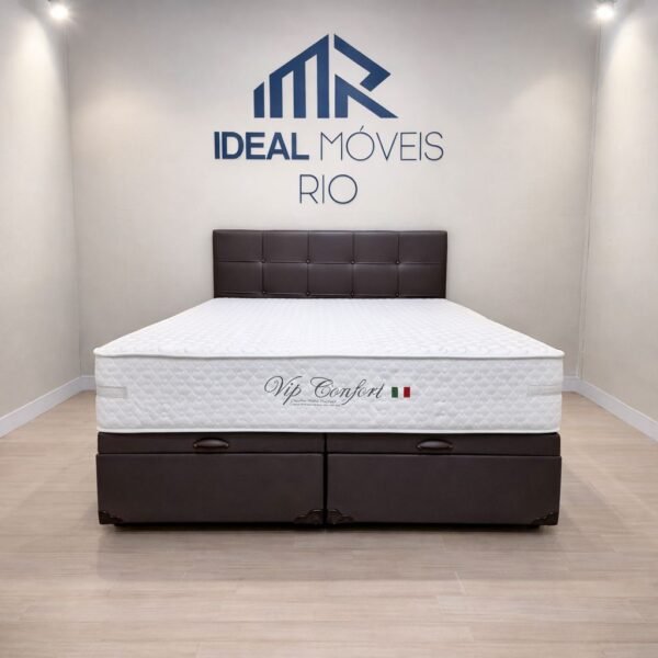 Colchão King Vip Confort + Base Box Baú – PAROPAS/BIOFLEX