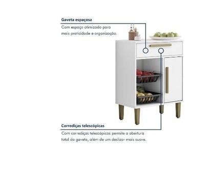 Fruteira Lorena Branco - KAIKI MÓVEIS - Imagem 4