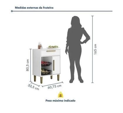 Fruteira Lorena Branco - KAIKI MÓVEIS - Imagem 5