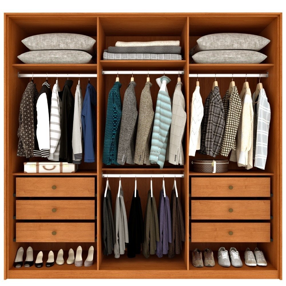 Guarda-Roupa 6 Portas Master 2,01 m Cinamomo/Off White - TCIL - Imagem 2