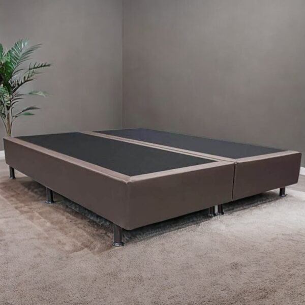 Base Box Queen Simples Corino Marrom - ALTO NIVEL CAMAS E COLCHOES