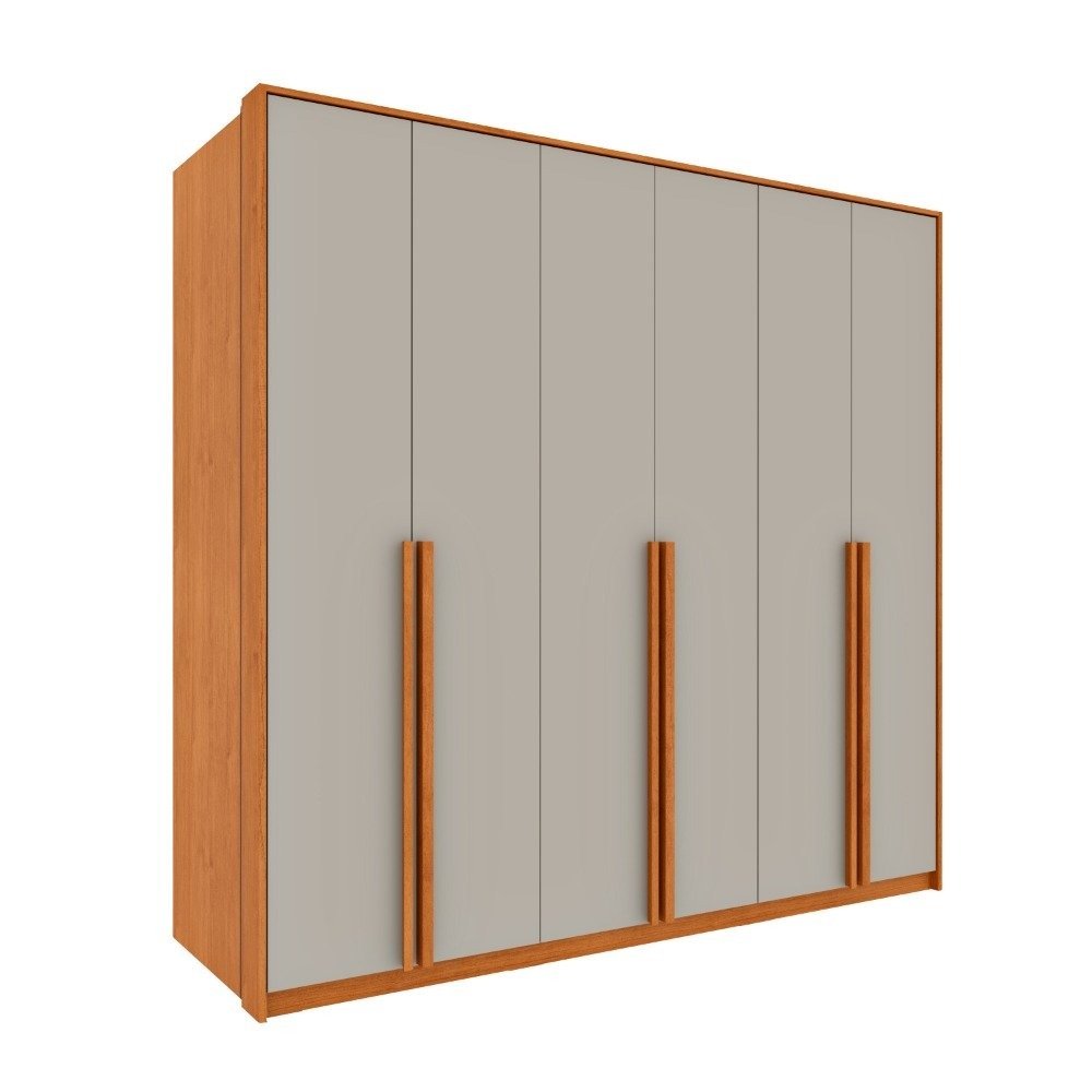 Guarda-Roupa 6 Portas Master 2,01 m Cinamomo/Off White - TCIL - Imagem 4