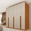 Guarda-Roupa 6 Portas Master 2,01 m Cinamomo/Off White - TCIL