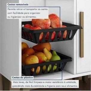 Fruteira Lorena Branco - KAIKI MÓVEIS - Imagem 3