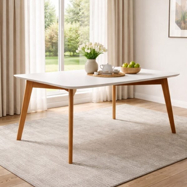 Mesa Anne 180 Mel/Off White - HR MOVELARIA