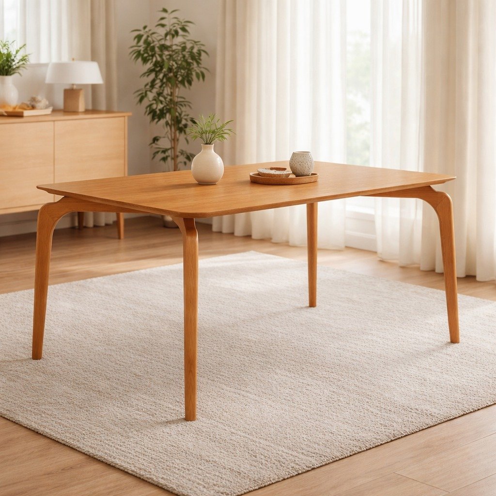 Mesa Capri 160 (S/Vidro) Laminado Natural - MÓVEIS VALVERDE