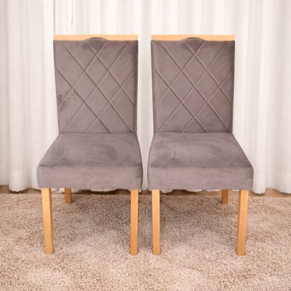 Kit 2 Cadeiras Califórnia Veludo Marrom 103 – WM DECOR