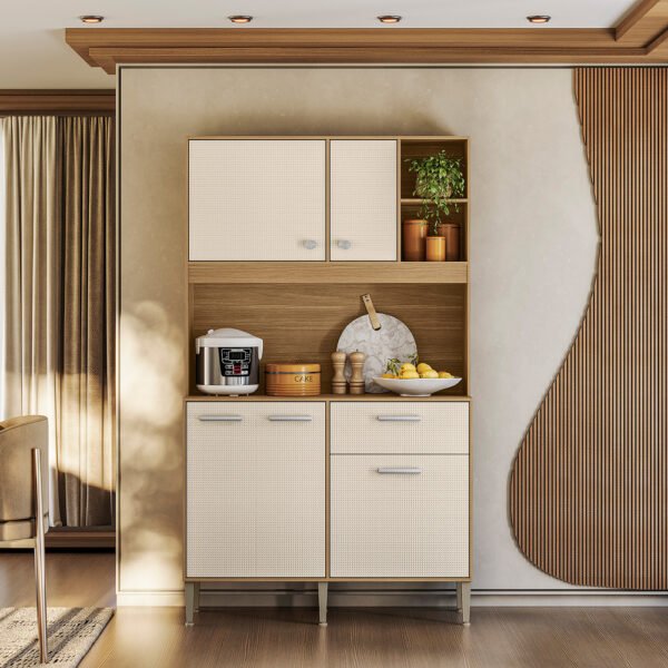 Kit Cozinha Liv 1,20 m Freijó/Soft - KIT'S PARANÁ