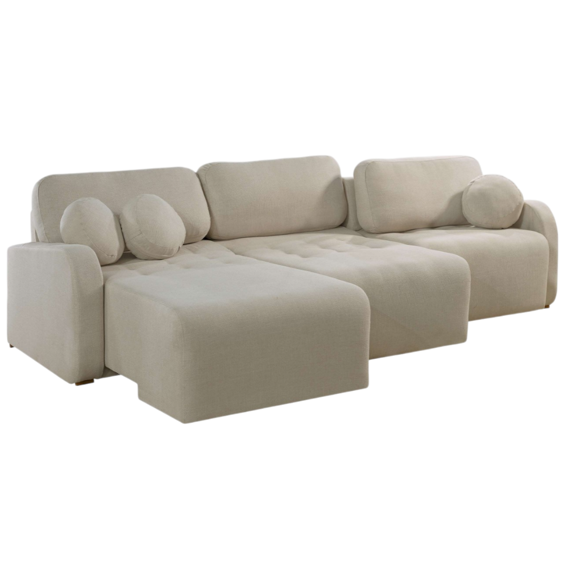 Sofá Cama Retrátil Bellagio 3,00 m Linho Bege 18 - CONFORT LAR ESTOFADOS - Imagem 6