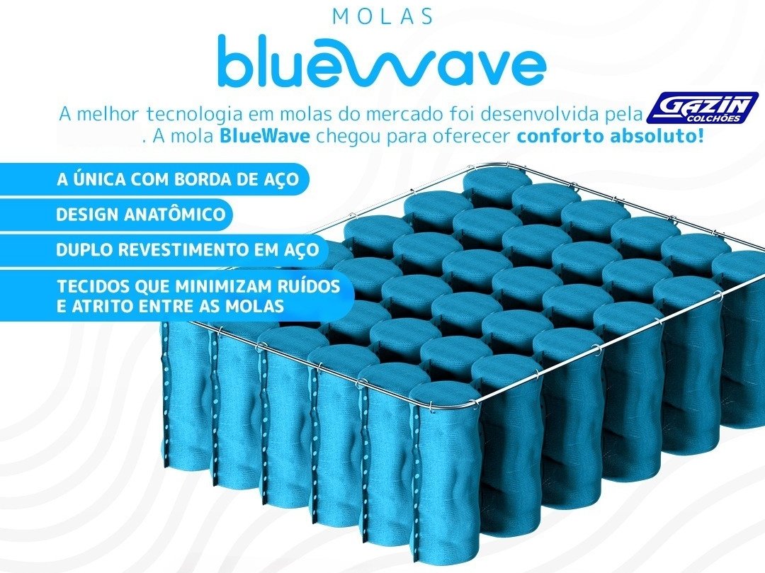 Colchão Queen Texas 29 cm D28 Molas Ensacadas + Base Simples Corino Marrom – GAZIN COLCHÕES + ALTO NÍVEL - Imagem 3