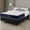 Colchão Casal Turquia 25 cm D28 Molas Ensacadas + Base Simples Corino Preto – VIERO MÓVEIS + ALTO NÍVEL