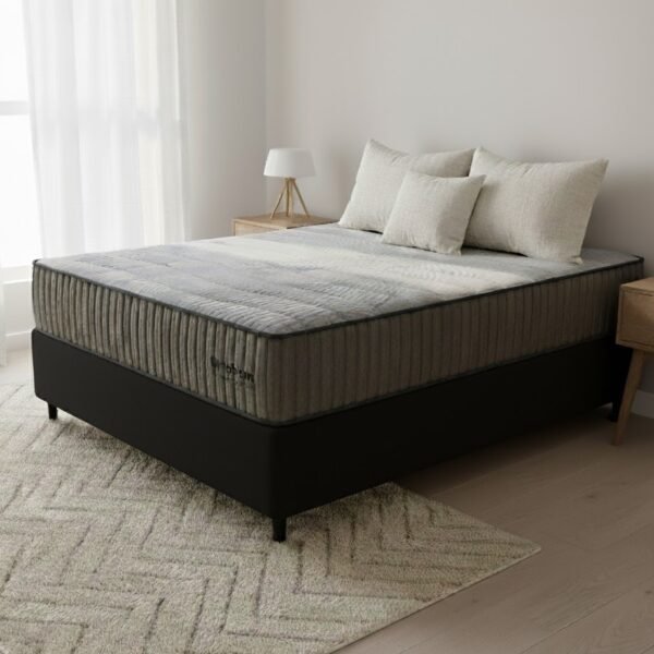 Colchão Casal Exclusive Foam 30 cm HR 33 + Base Simples Corino Preto – ORTOBOM + ALTO NÍVEL