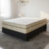 Colchão Casal Toronto 30 cm D28 Molas Ensacadas + Base Simples Corino Preto – ECOTEC + ALTO NÍVEL