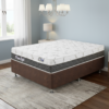 Colchão Casal Prime Light 30 cm D28 Molas Ensacadas + Base Simples Corino Marrom – ORTHOPRIME + ALTO NÍVEL
