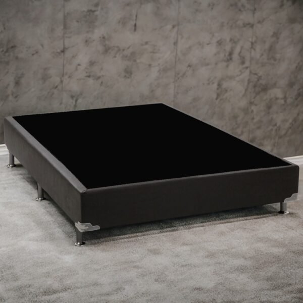 Base Box Casal Simples Corino Preto - ALTO NÍVEL CAMAS E COLCHÕES