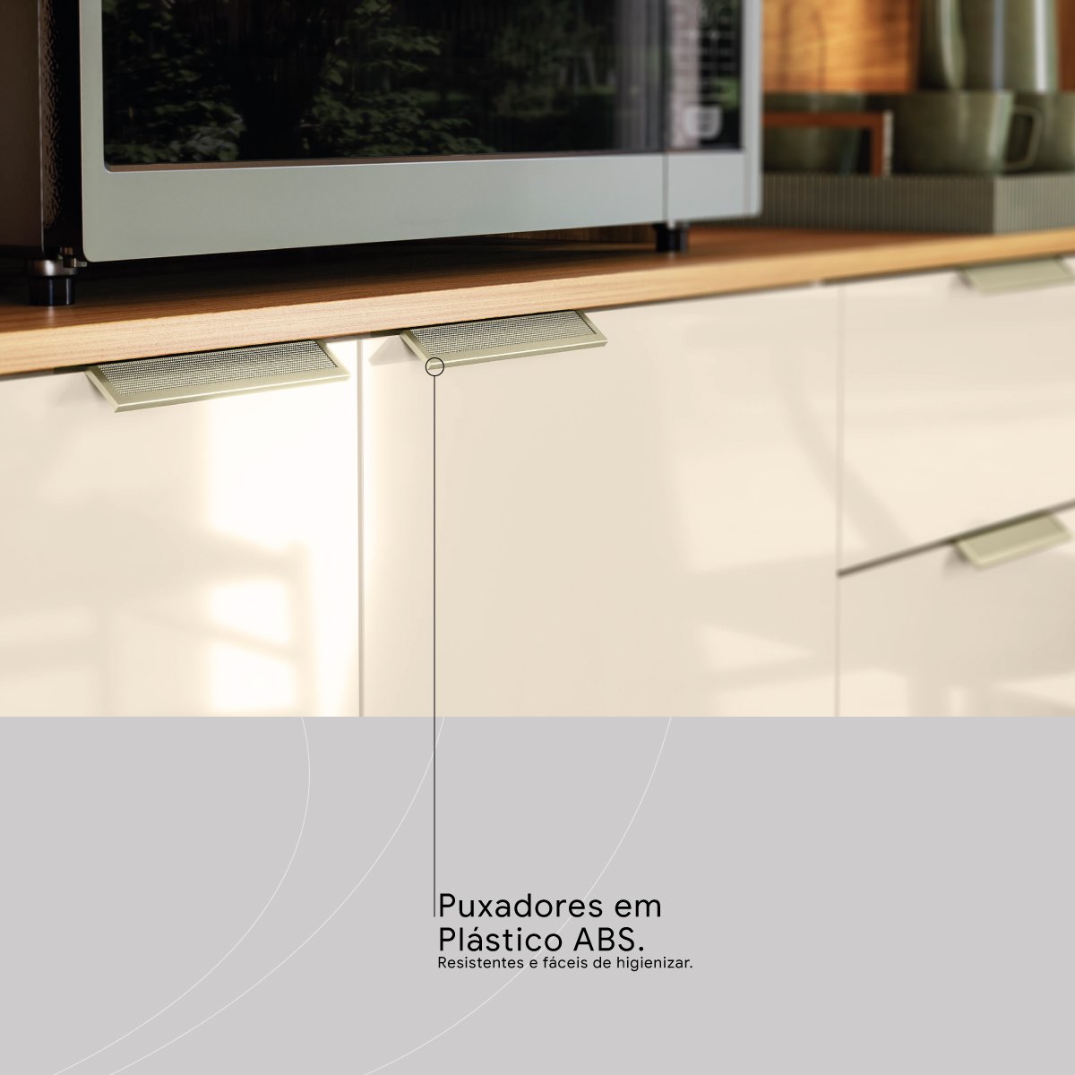 Kit Cozinha Pitaya 1,78 m Cinamon Touch/Off White - DEMÓBILE - Imagem 7