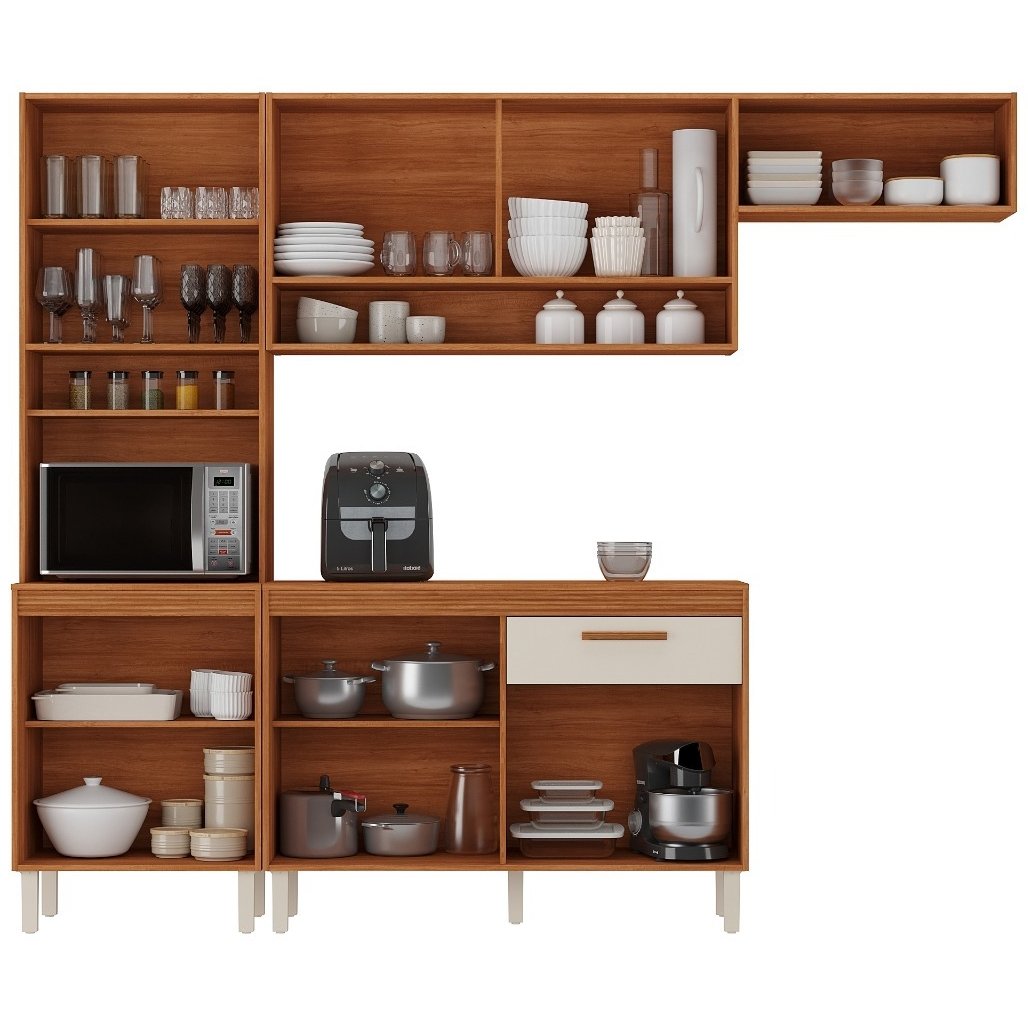 Cozinha Completa (4 Peças) Canela Cinamomo/Off White - ITATIAIA - Imagem 2