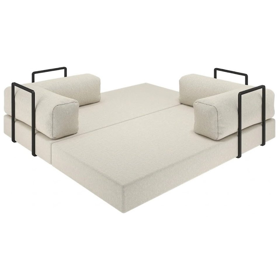 Sofá Cama Light 1,80 m (Expansível) Bouclé Bege 07 – PLUFF SOFÁ NA CAIXA - Imagem 6