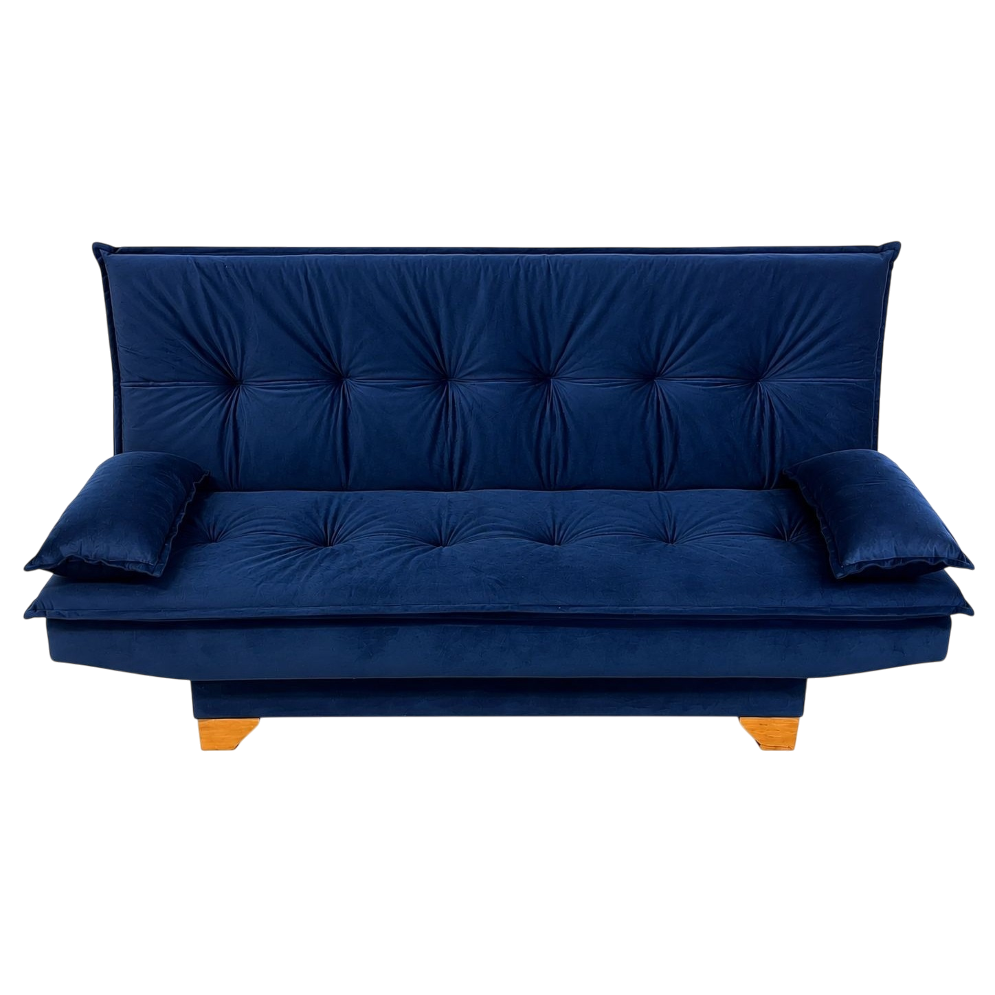 Sofá Cama Veneza 1,88 m Veludo Azul 185 - TOP ESTOFADOS - Imagem 4