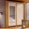 Guarda-Roupa 2 Portas Athena 1,80 m (C/Espelho) Cinamomo/Off White/Cinamomo – ACP MÓVEIS