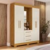 Guarda-Roupa Capelinha Emily Gold 1,64 m Cinamomo/Off White – ACP MÓVEIS