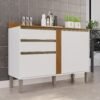 Balcão Pérola 1,20 m Branco/Cinamomo - SALLÊTO