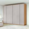 Guarda-Roupa 6 Portas Loop 2,70 m Amêndoa Clean/Off White - LOPAS