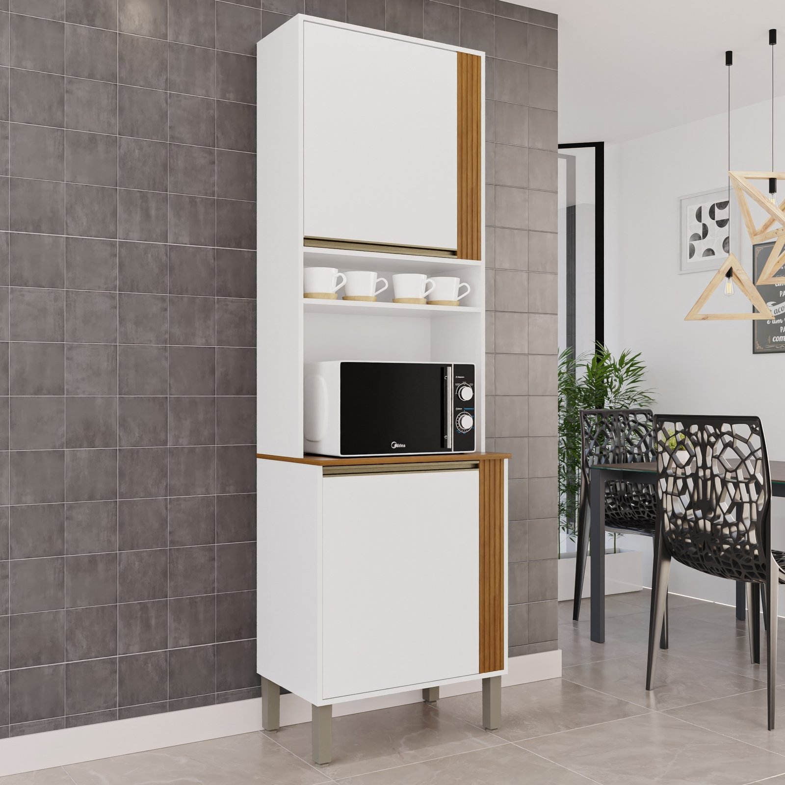 Torre Quente Pérola 0,66 m Branco/Cinamomo - SALLÊTO