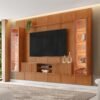 Painel até 75″ Dominus 2,79 m Naturale + Rack Dominus Naturale + Duas Cristaleiras Dominus Naturale – MAVAULAR