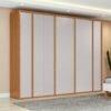 Guarda-Roupa 8 Portas Ergon 2,70 m Amêndoa Clean/Off White - LOPAS