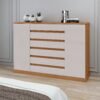 Cômoda 7 Gavetas Vedra Amêndoa Clean/Off White – LOPAS