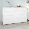 Cômoda 8 Gavetas Loop Branco - LOPAS