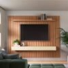 Painel Suspenso até 65" TB182L Off White/Freijó - DALLA COSTA
