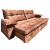 Sofá Retrátil e Reclinável México 290 Caramelo - LEO DECOR(PROMOÇÃO)