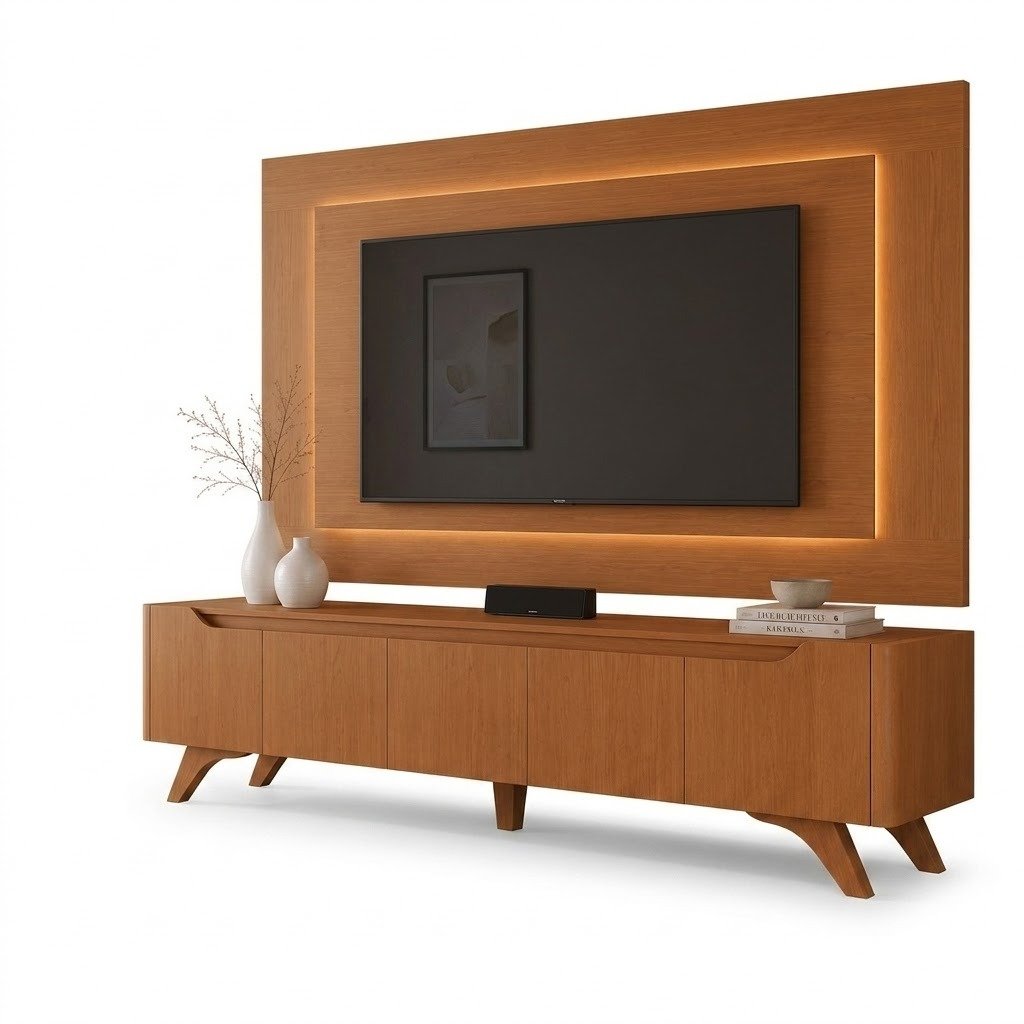 Painel + Rack até 65" Atenas 2.2 Naturale - MAVAULAR - Imagem 2