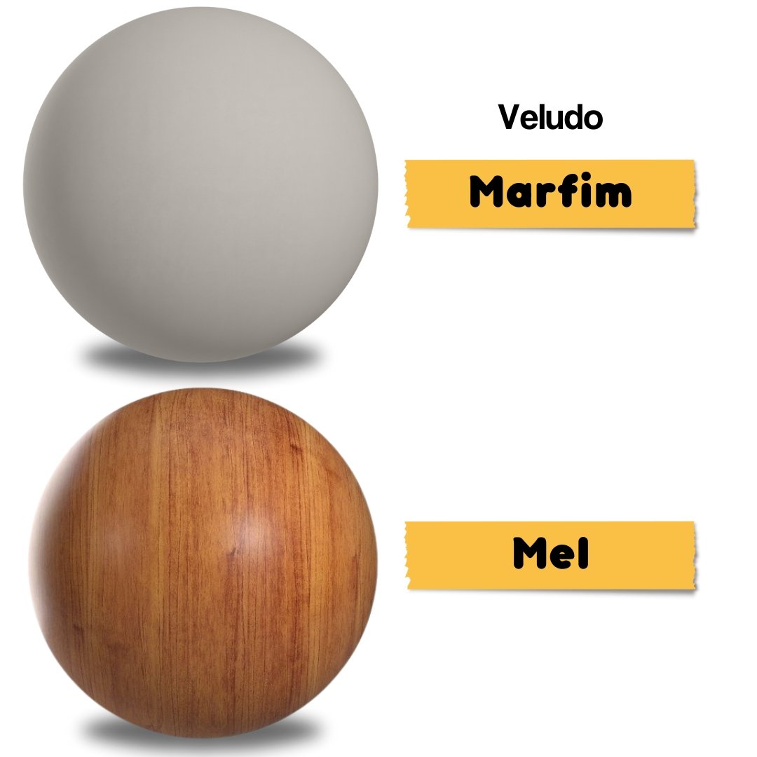 Kit 2 Cadeiras Brisa Mel/Veludo Marfim - VIERO MÓVEIS - Imagem 2
