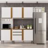 Cozinha 4 Peças Pérola Branco/Cinamomo - SALLÊTO