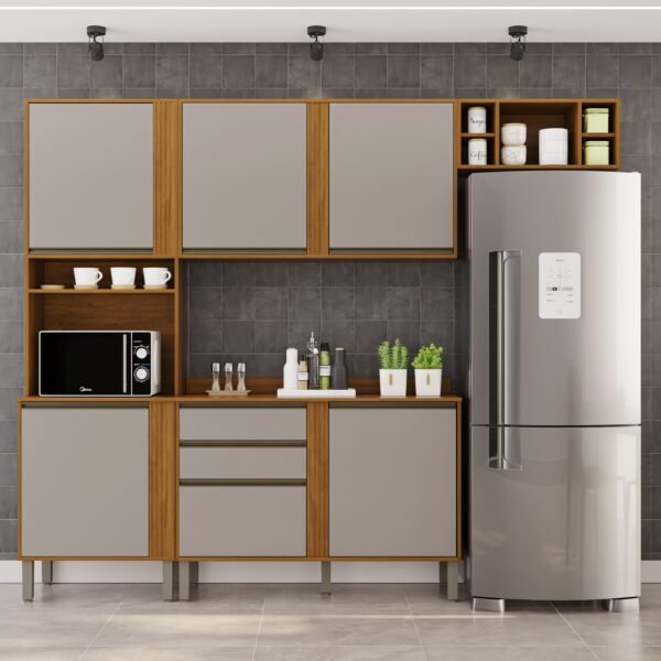 Cozinha 4 Peças Pérola Cinamomo/Off White - SALLÊTO