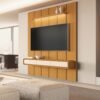Painel até 75″ Lumi 1,88 m Cedro + Nicho Liv 1,80 Cedro/Off White – EDN MÓVEIS