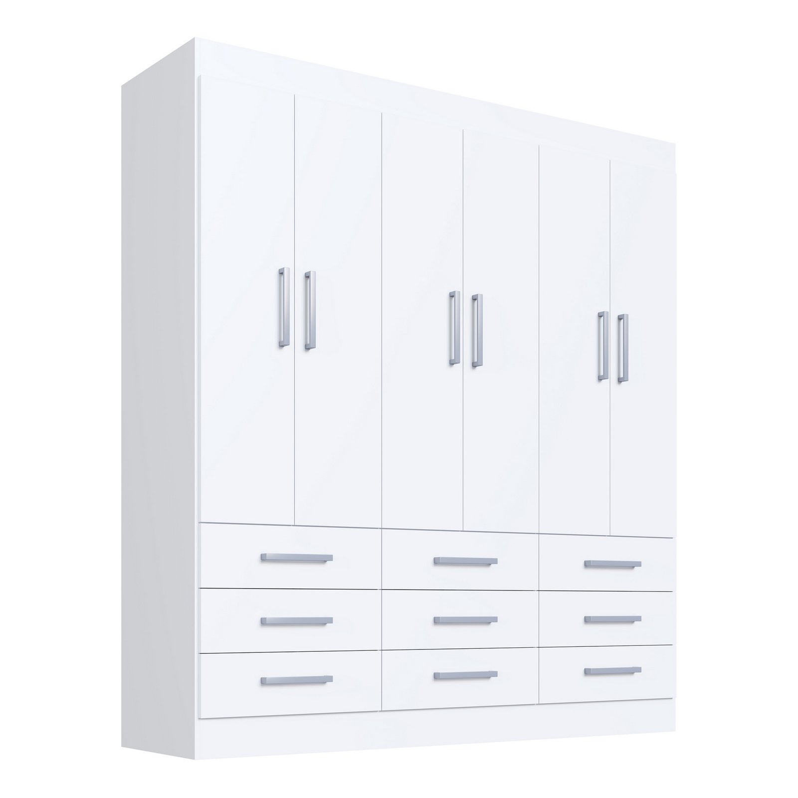 Guarda-Roupa 6 Portas Milão 1,50 m Branco - MÓVEIS CADORIN - Imagem 6