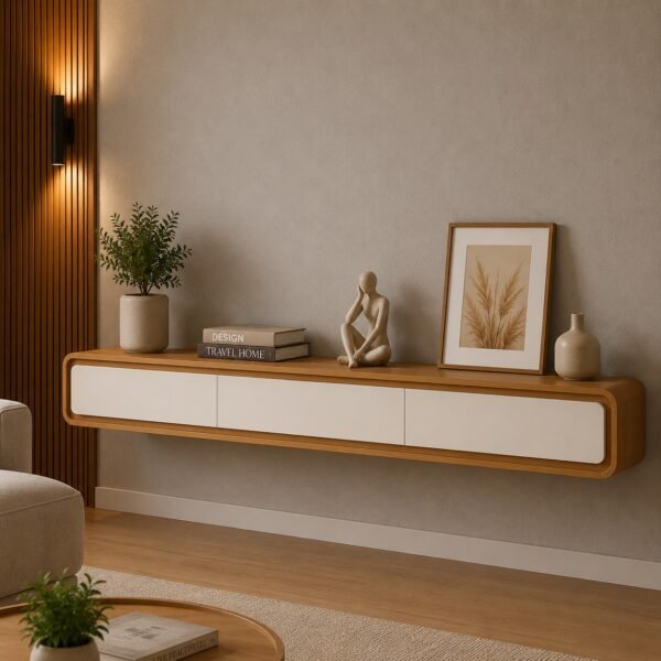 Nicho Suspenso Liv 2,18 m Cedro/Off White - EDN MÓVEIS