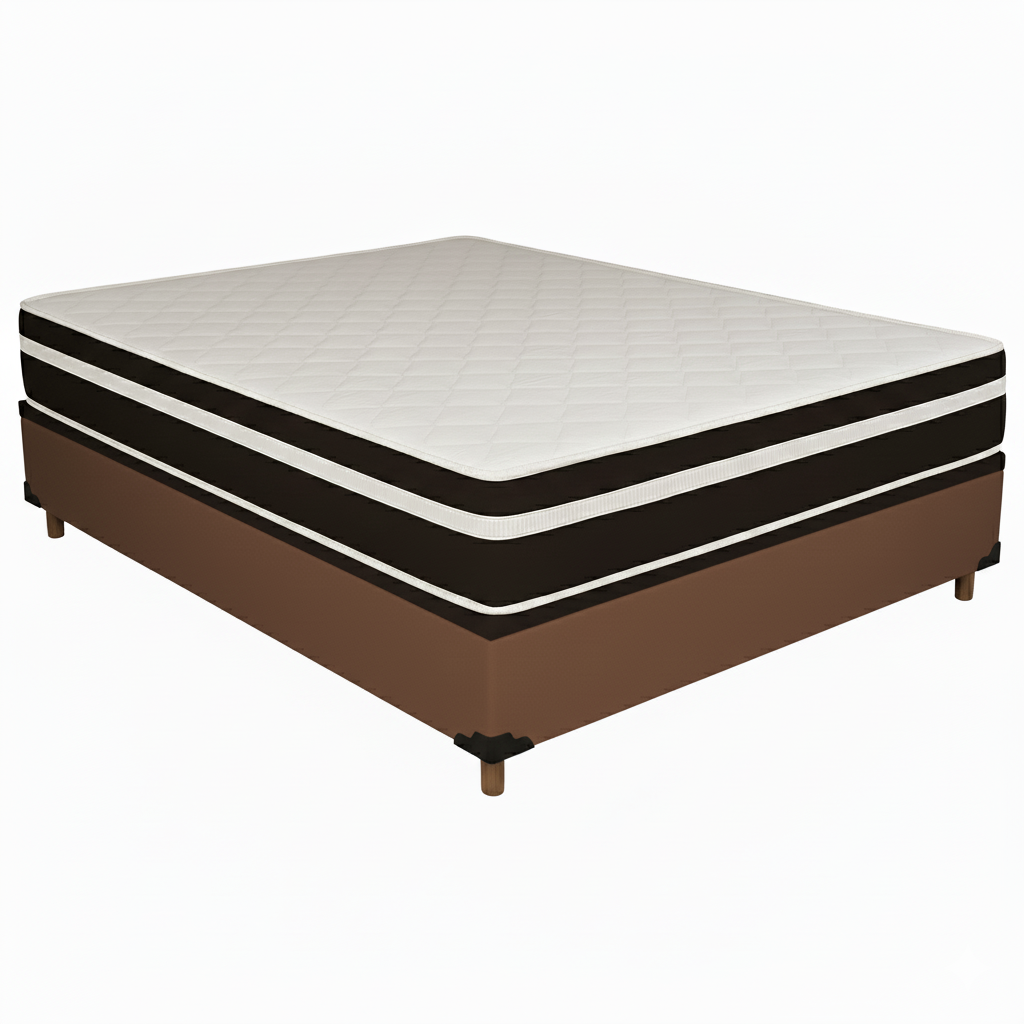 Colchão Casal Bio Classic D28 + Base Box Simples Corino Marrom – BIOSTAR/BIOFLEX - Imagem 2