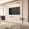 Painel até 75″ Lumi 1,88 m Off White + Nicho Liv 1,80 Off White – EDN MÓVEIS