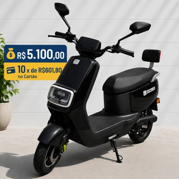 Moto Elétrica konec 800 Preto - KONECT MOTOS ELÉTRICAS