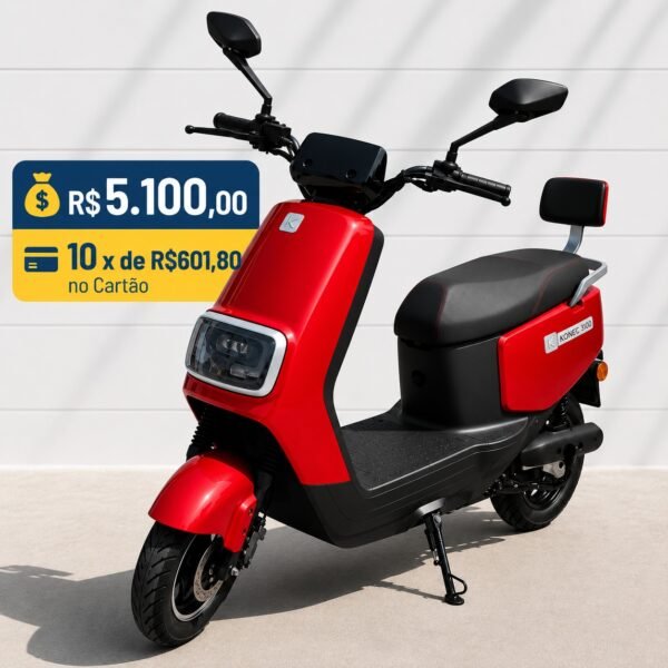 Moto Elétrica konec 800 Vermelho - KONECT MOTOS ELÉTRICAS