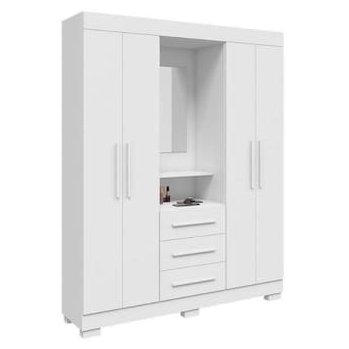 Guarda-Roupa Capelinha Emily Gold 1,64 m Branco – ACP MÓVEIS - Imagem 3