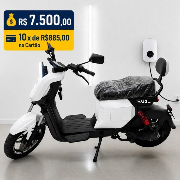 Moto Elétrica U2 1000W Branco - KONECT MOTOS ELÉTRICAS