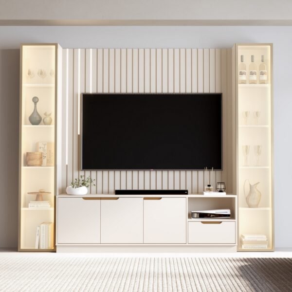 Home Tucumã Plus/Bancada 1.8 (Cascata) + Duas Torres Modular 2.2 Off White – JB BECHARA (ESPECIAL)