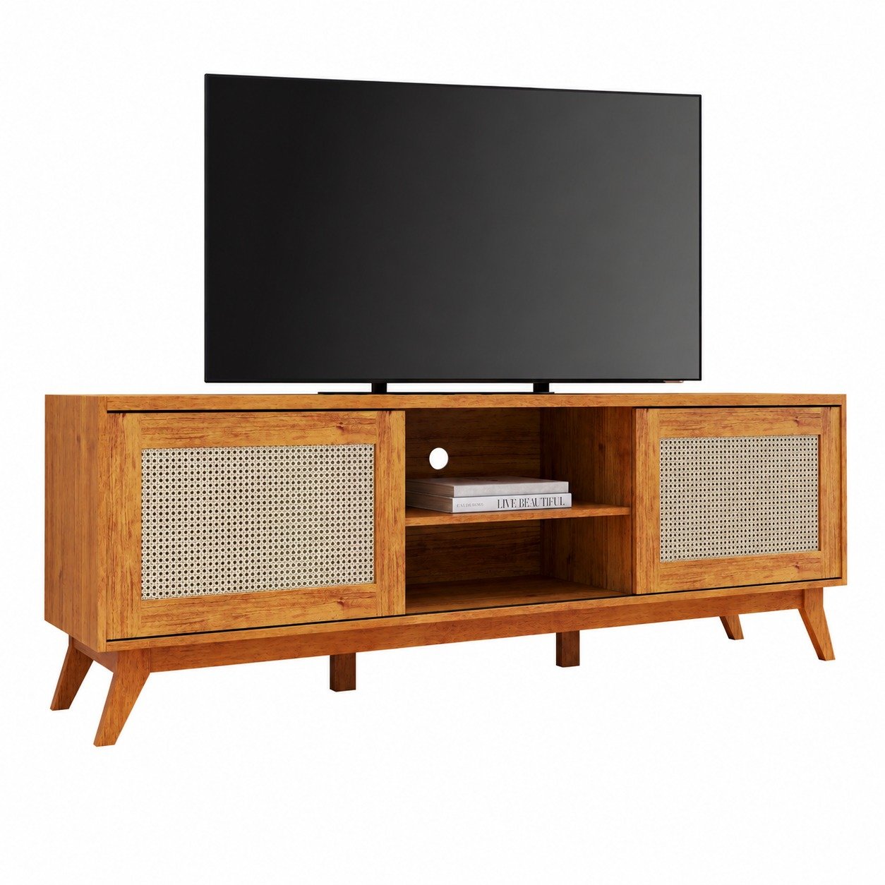 Rack até 75" One/Tesla Mel - VIERO MÓVEIS - Imagem 4